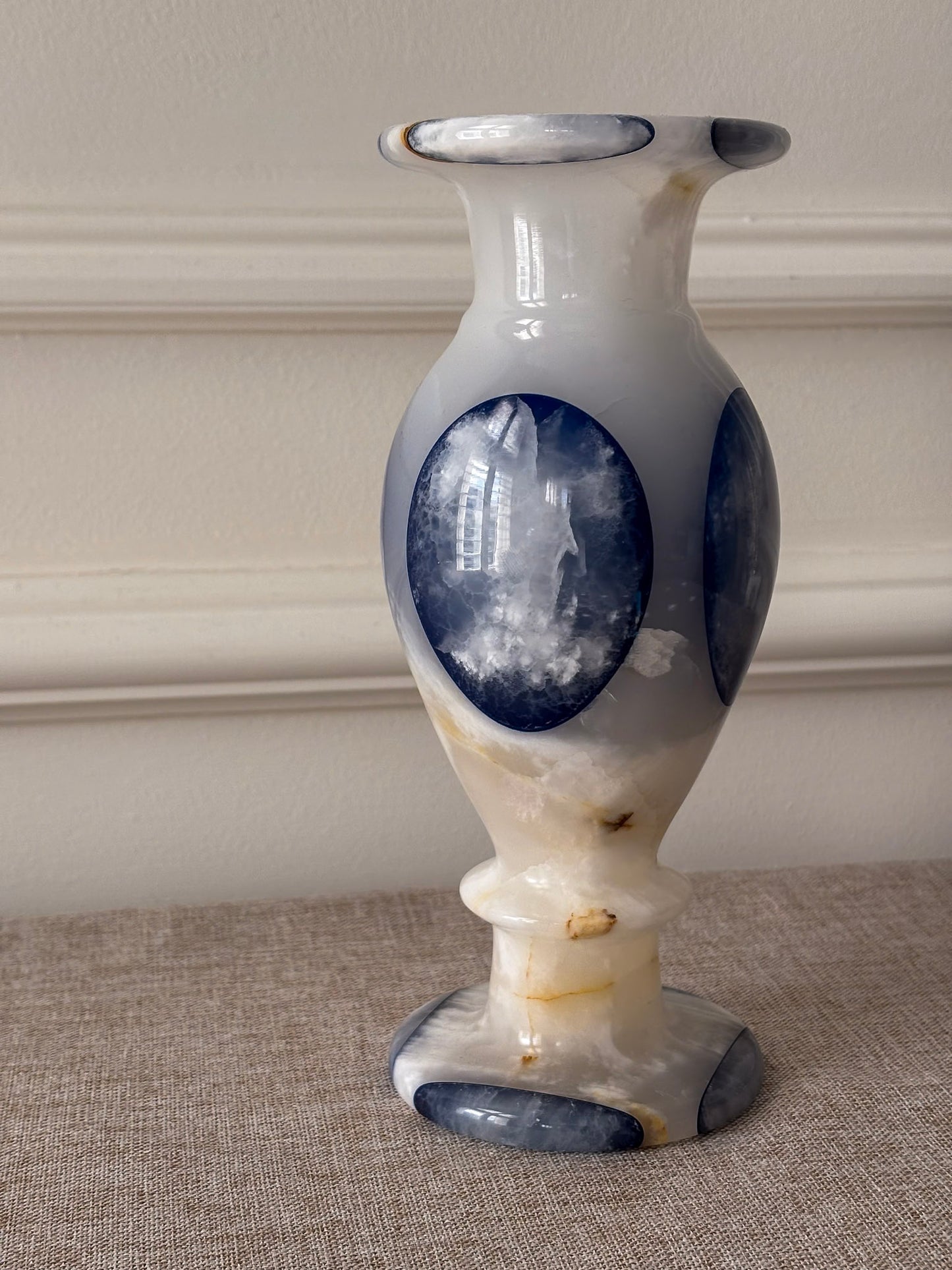 Blue Onyx Inlaid Vase