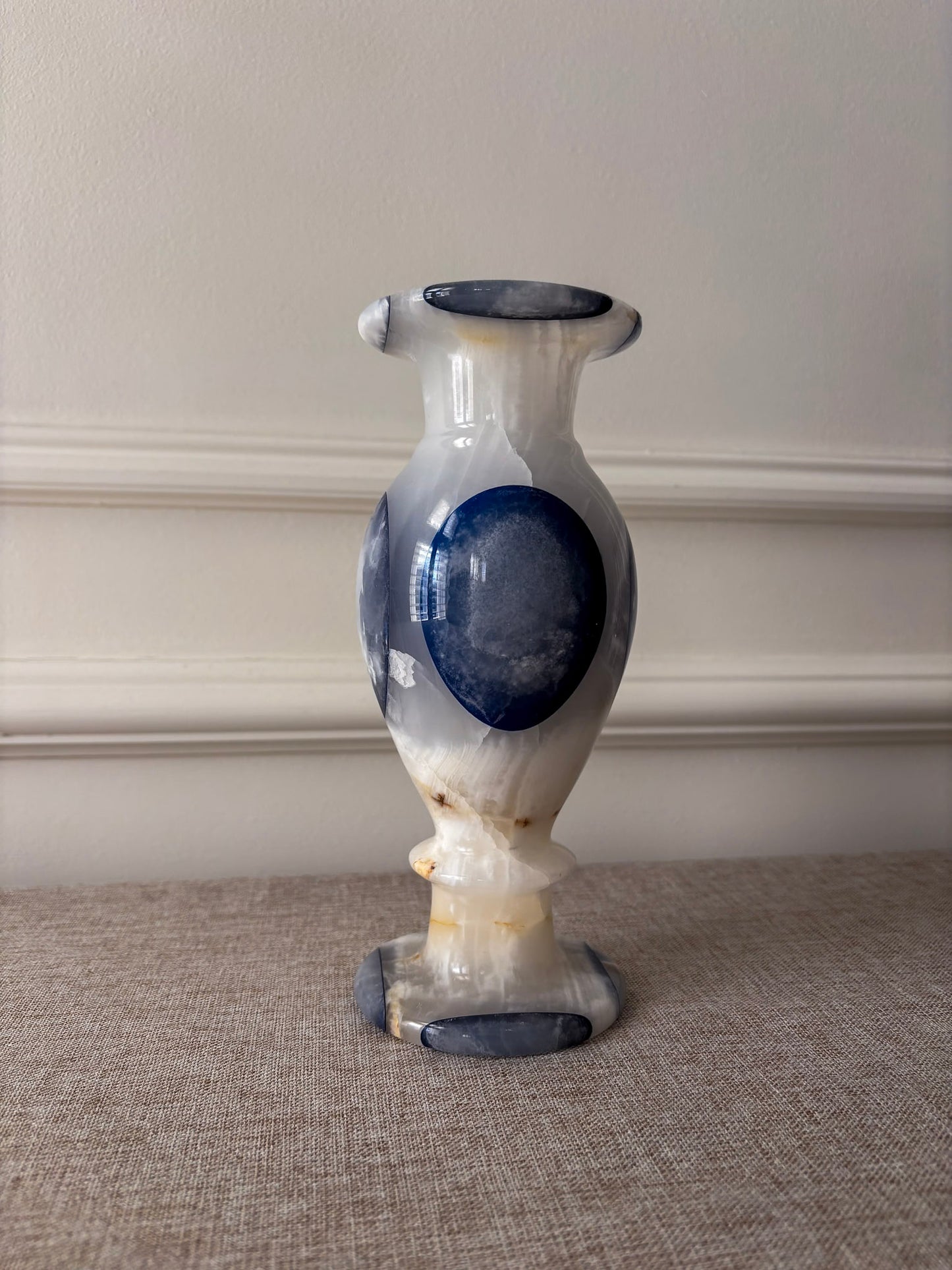 Blue Onyx Inlaid Vase