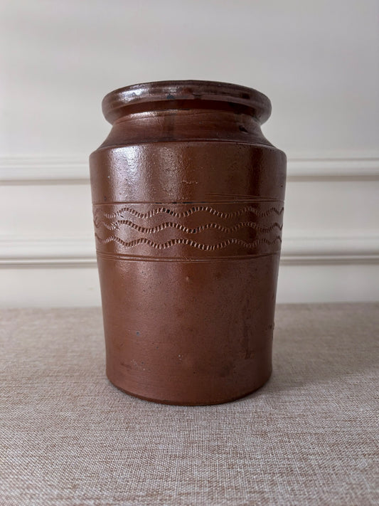 Large Brown Saltware Vase