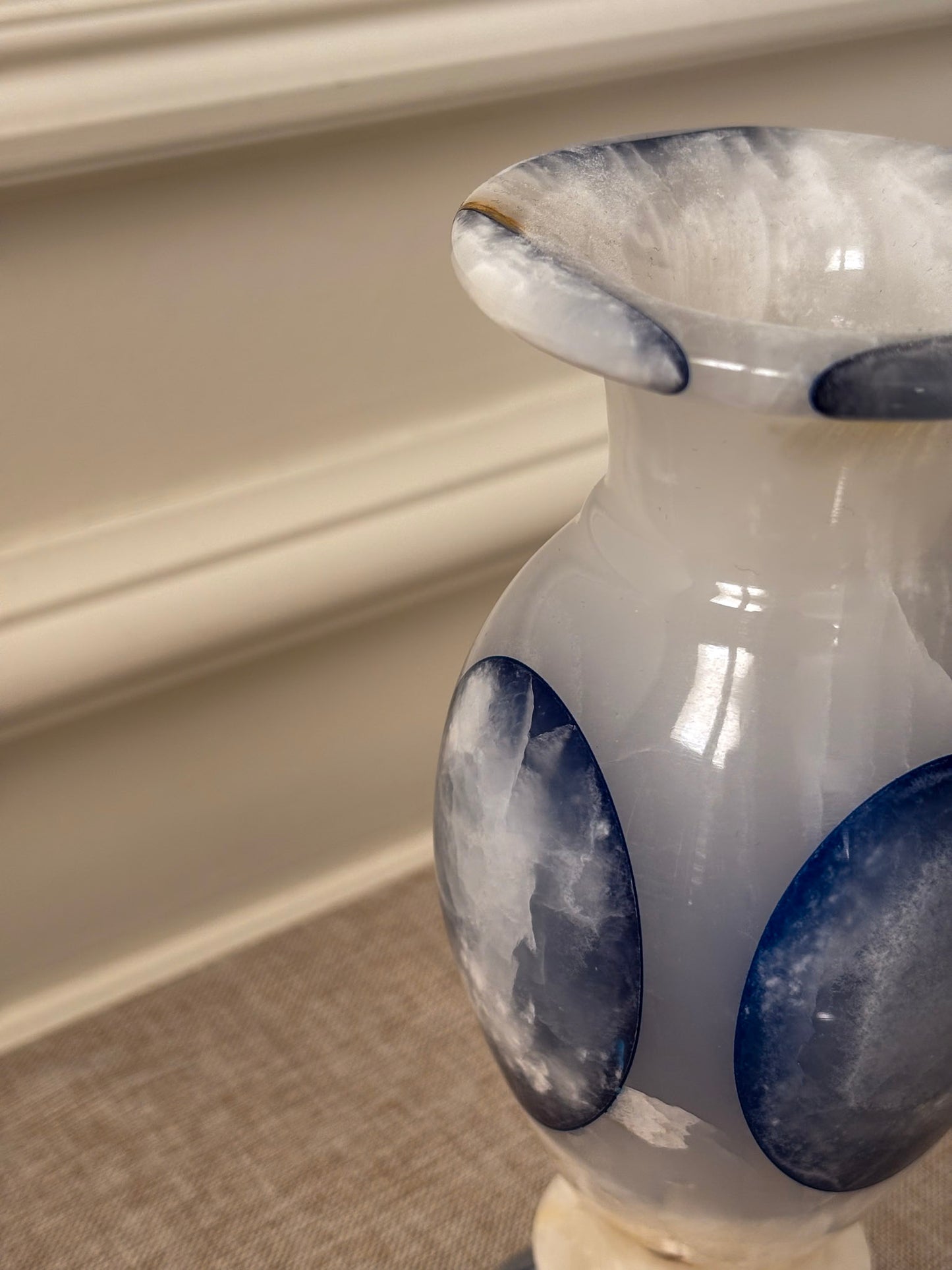 Blue Onyx Inlaid Vase