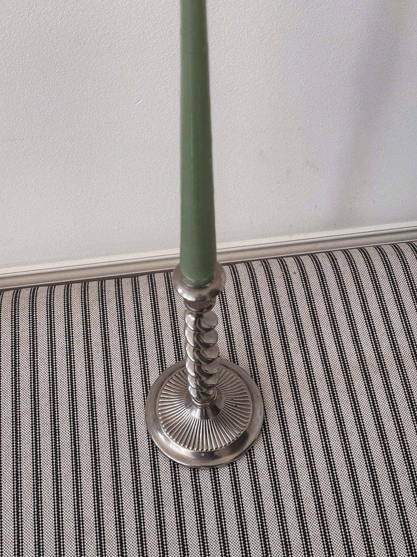 Twist Silver-Plated Brass Candlestick