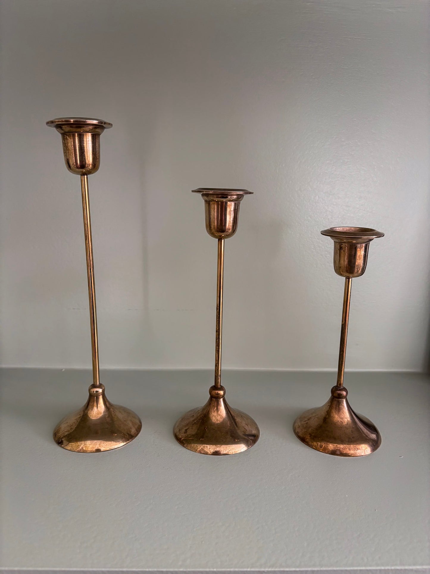 Brass Candlestick Trio