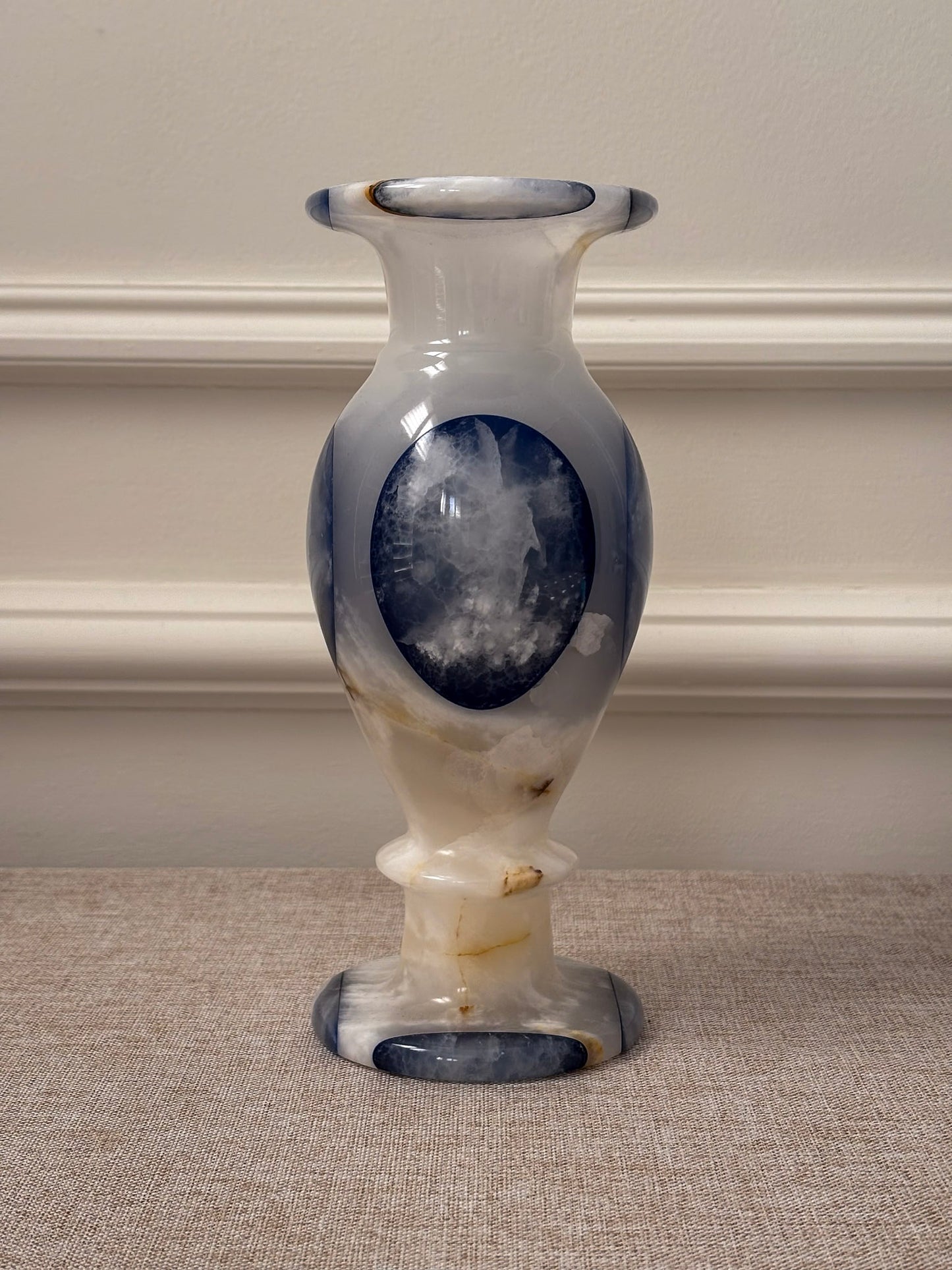 Blue Onyx Inlaid Vase