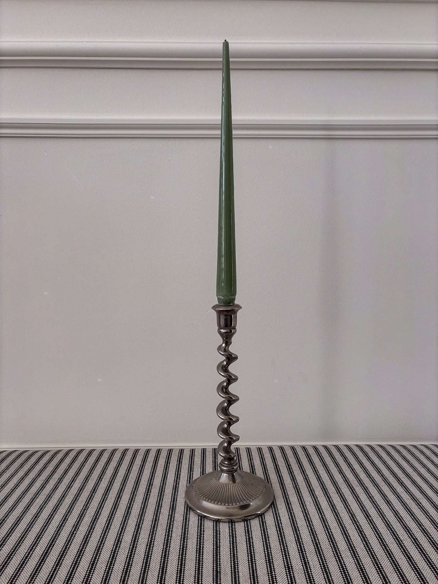Twist Silver-Plated Brass Candlestick