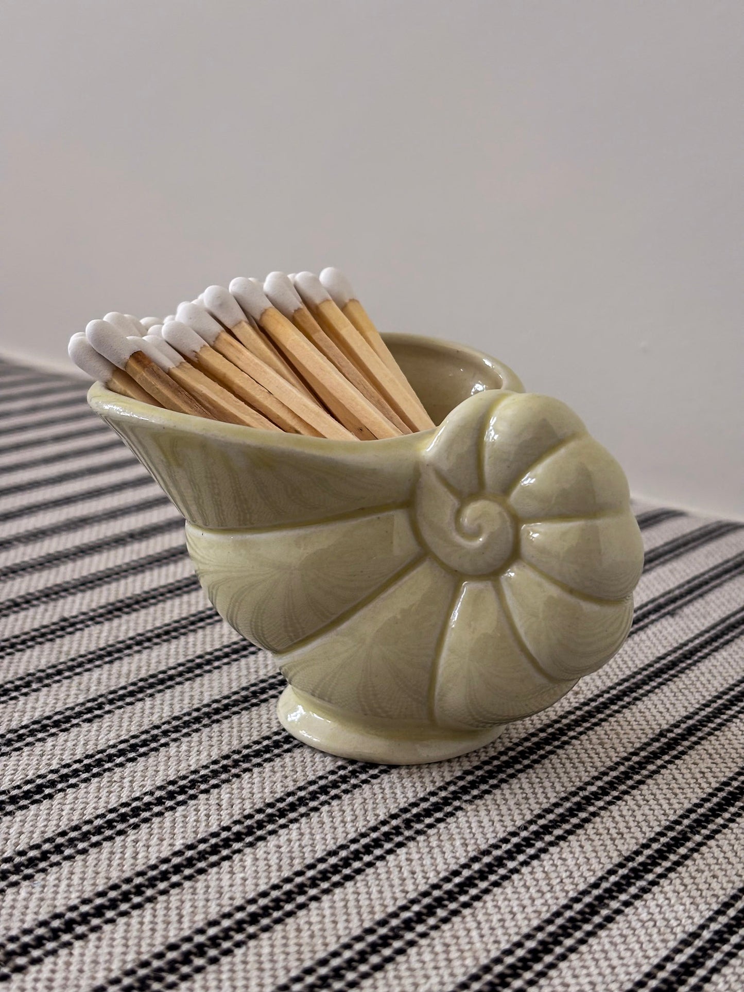Ceramic Seashell Matchstick Holder
