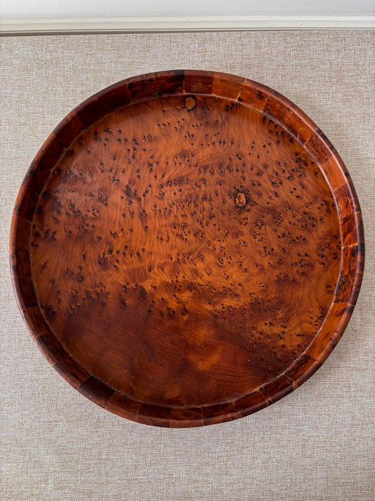 Large Burr Wood Decorative Tray