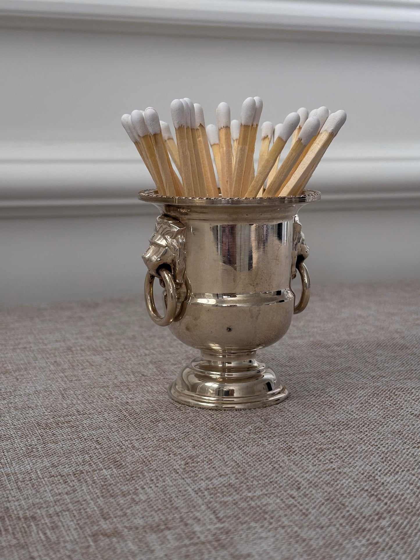 Silver Plated Mini Champagne Bucket Match Holder