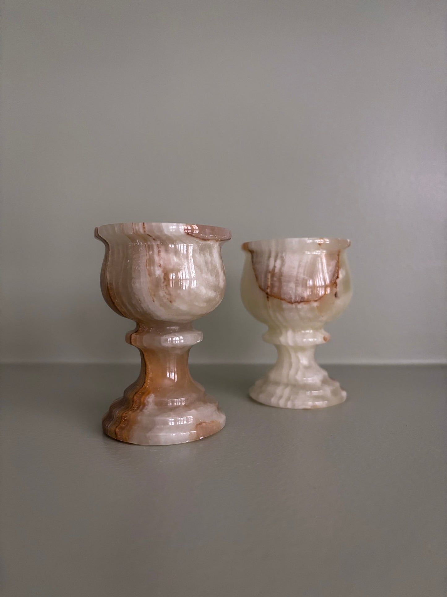 Vintage Onyx Mini Pedestal Tealight Holders