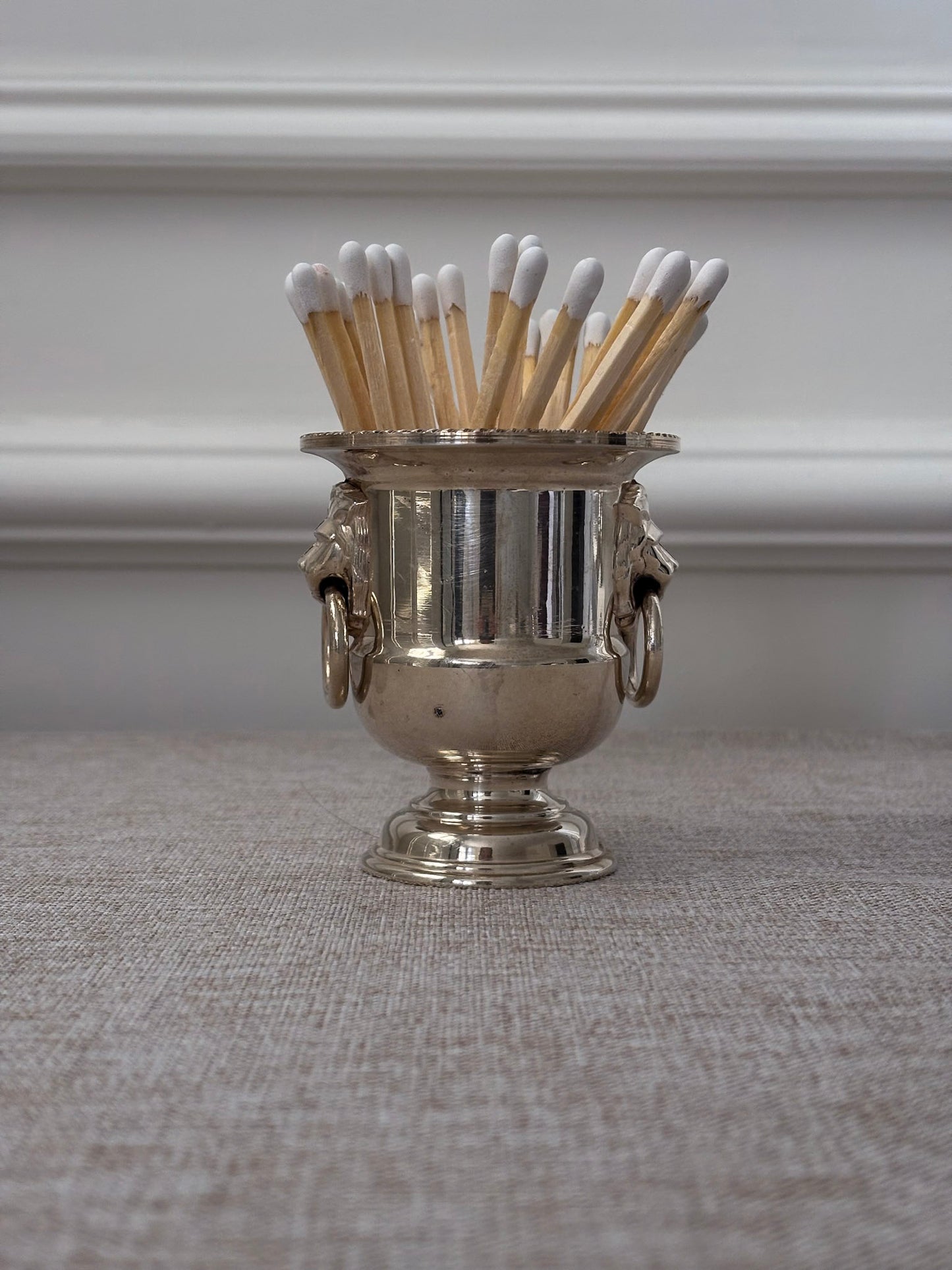 Silver Plated Mini Champagne Bucket Match Holder