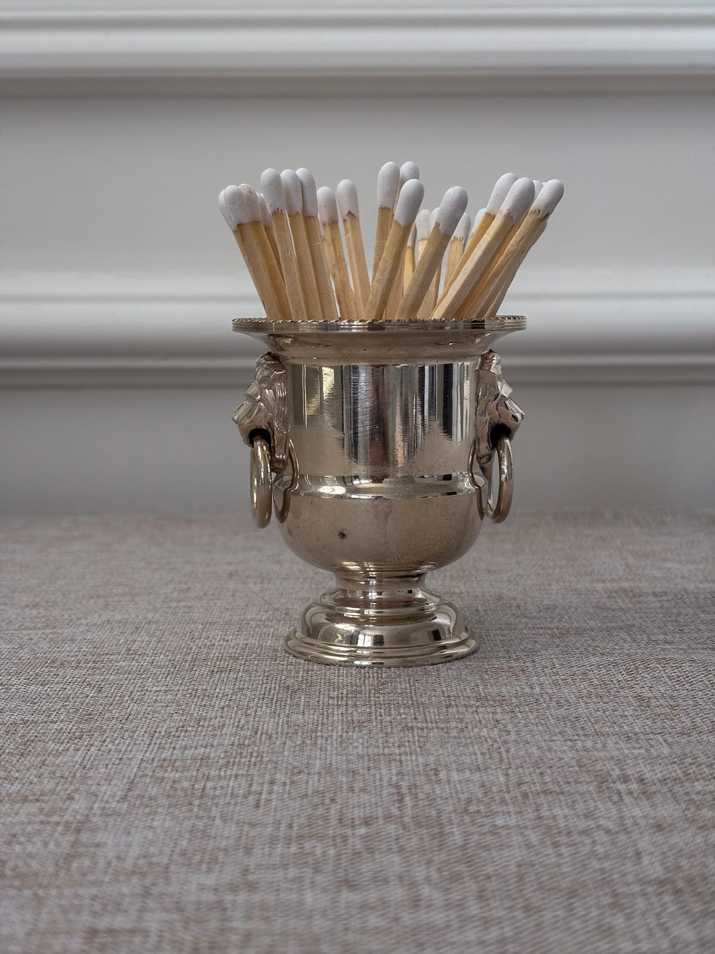 Silver Plated Mini Champagne Bucket Match Holder