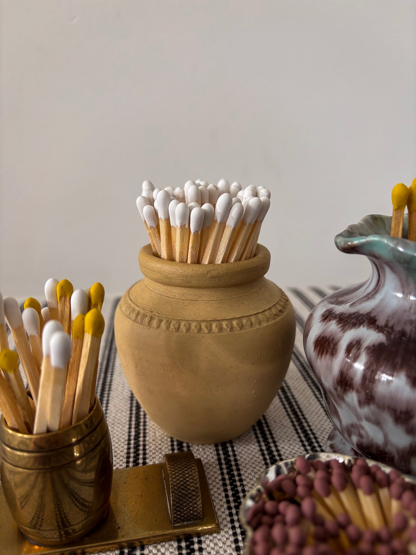 Small Earthenware Pot in Warm Beige