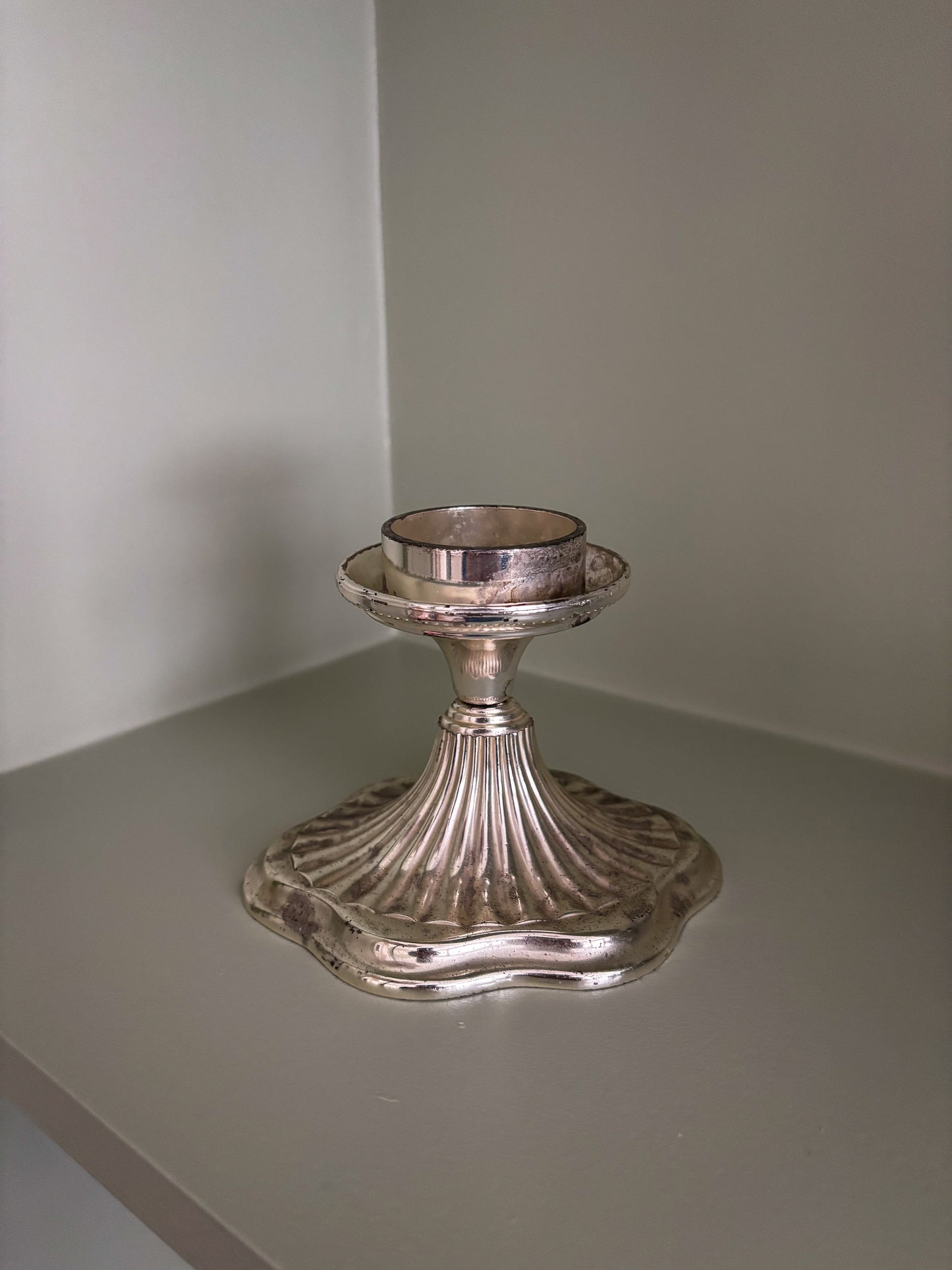Silver-Plate Tea Light Holder