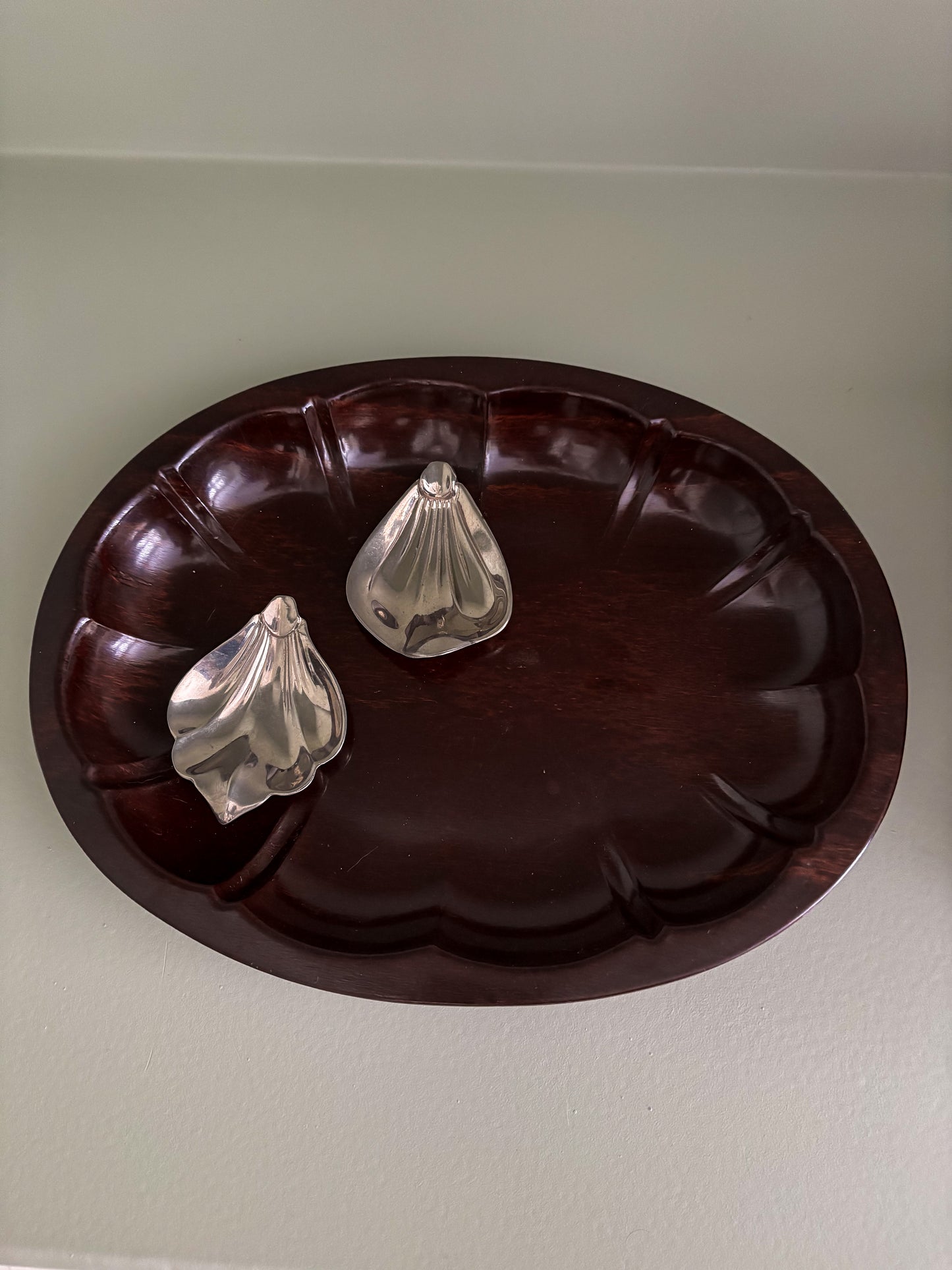 Silver-Plated Leaf Trinket Dishes