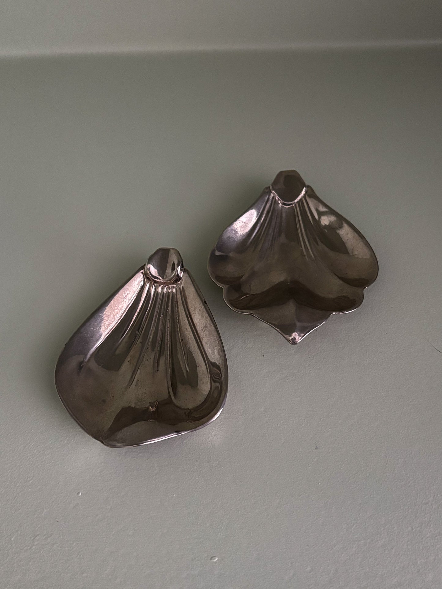 Silver-Plated Leaf Trinket Dishes