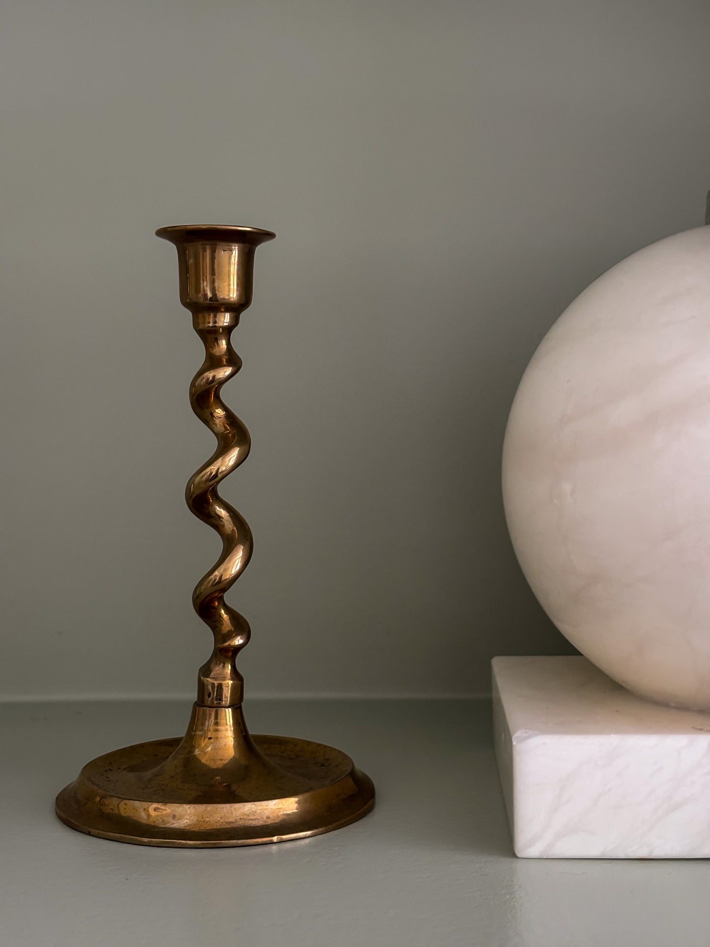 “Twirl” Brass Candlesticks